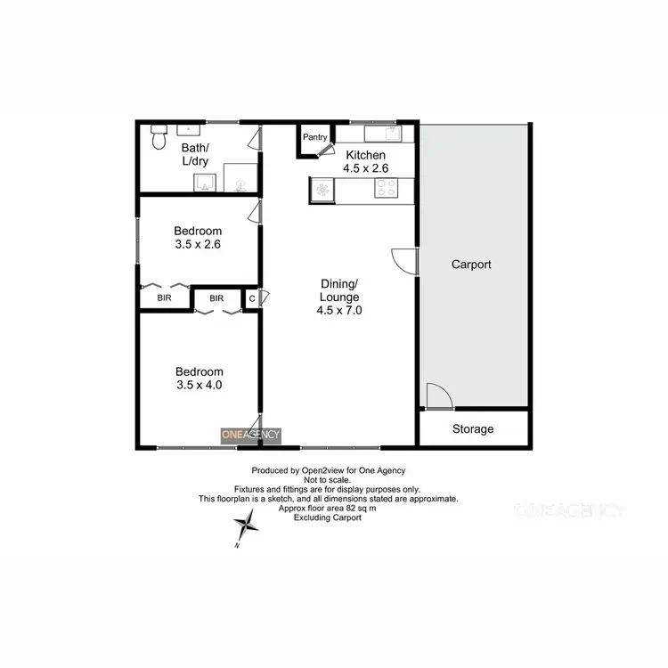 Floorplan of Homely unit listing, 1/33 Brittons Road, Smithton TAS 7330