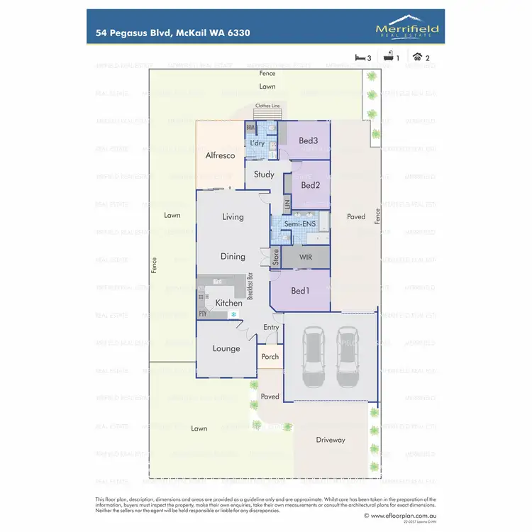 Floorplan of Homely house listing, 54 Pegasus Boulevard, Mckail WA 6330