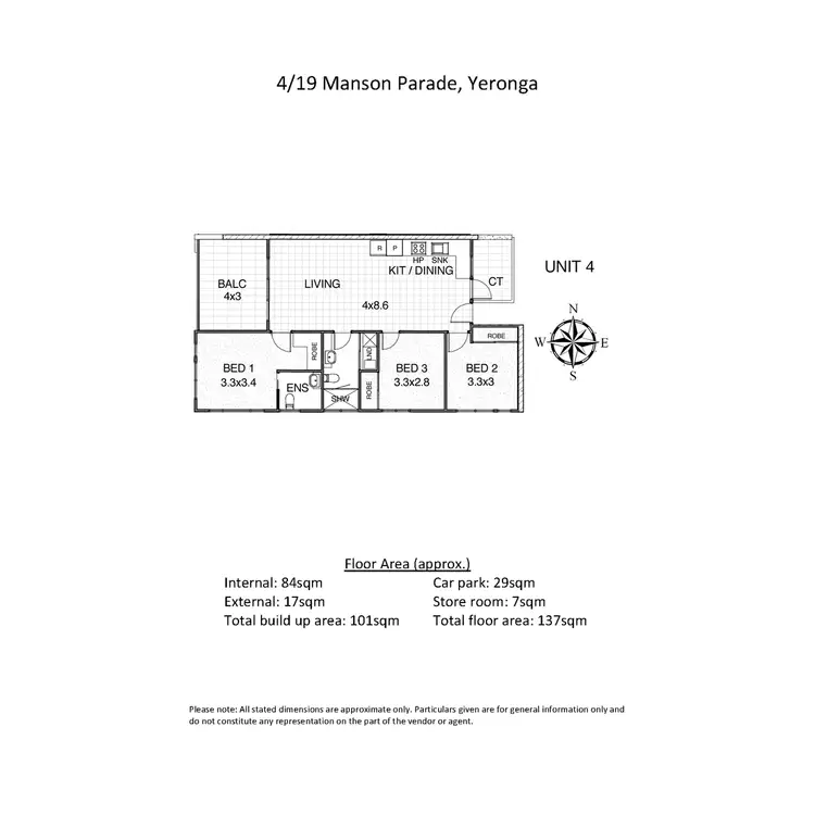 Floorplan of Homely unit listing, 4/19 Manson Parade, Yeronga QLD 4104