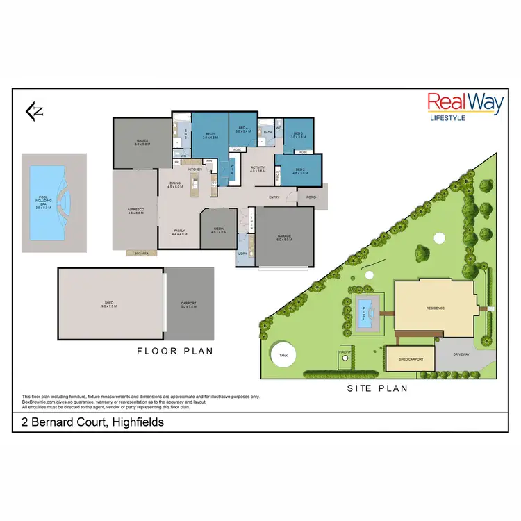 Floorplan of Homely house listing, 2 Bernard Court, Highfields QLD 4352