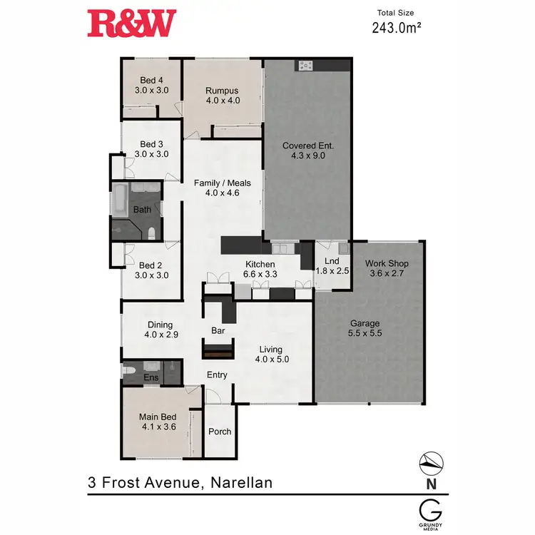 Floorplan of Homely house listing, 3 Frost Avenue, Narellan NSW 2567