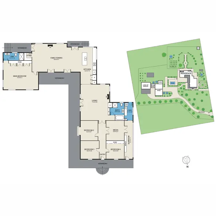 Floorplan of Homely rural property listing, 42 Londons Road, Lovedale NSW 2325