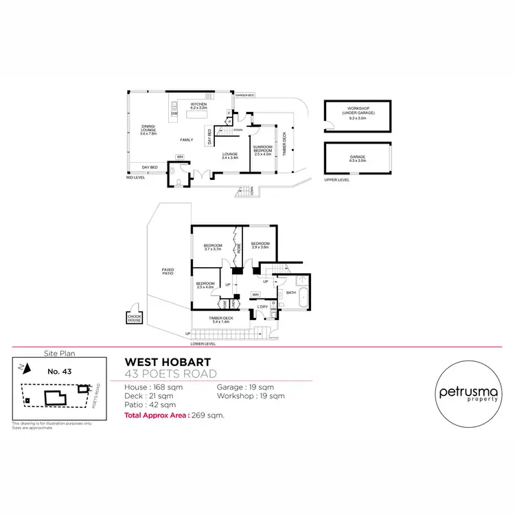 Floorplan of Homely house listing, 43 Poets Road, West Hobart TAS 7000