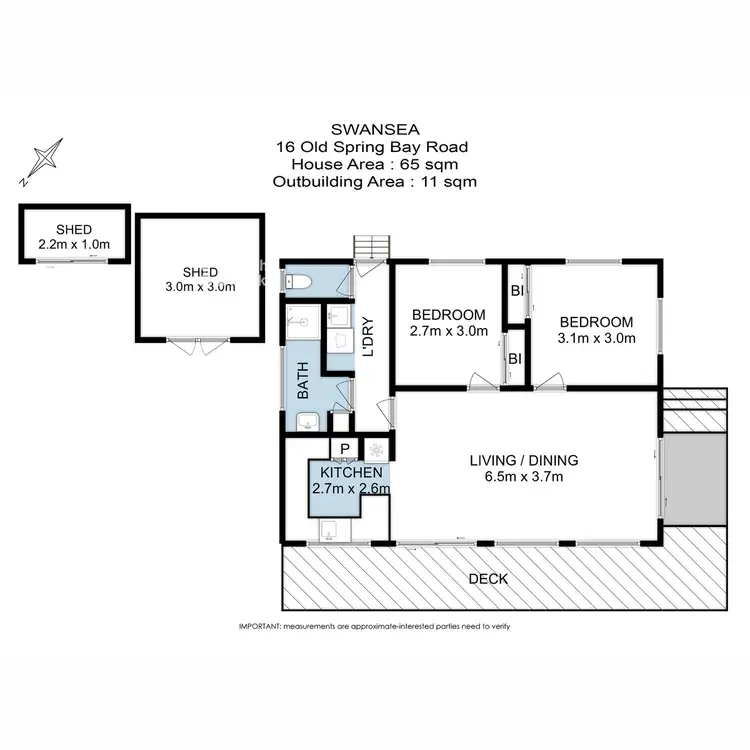 Floorplan of Homely house listing, 16 Old Spring Bay Road, Swansea TAS 7190