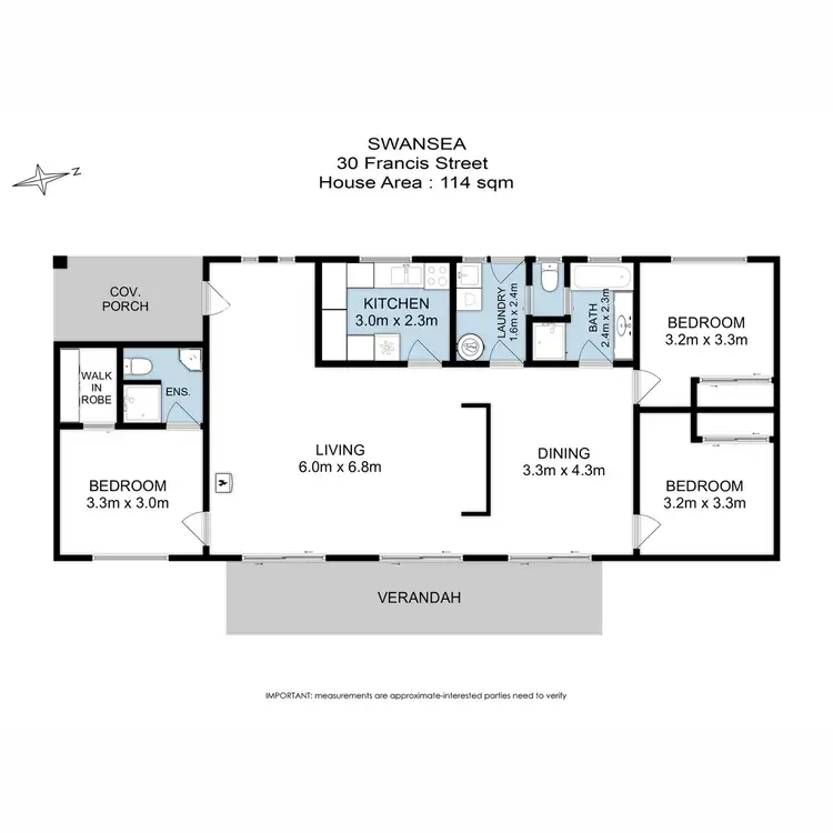 Floorplan of Homely house listing, 30 Francis Street, Swansea TAS 7190