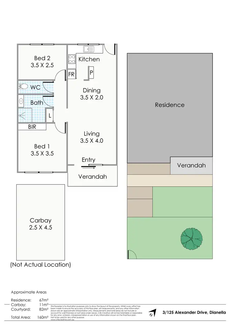 Floorplan of Homely apartment listing, 3/125 Alexander Drive, Dianella WA 6059