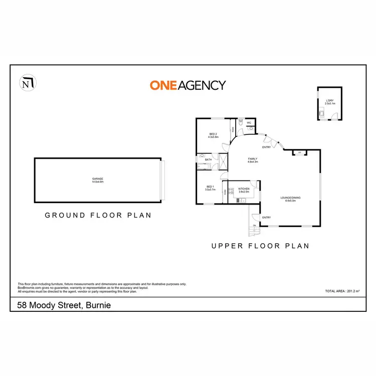 Floorplan of Homely house listing, 58 Moody Street, Burnie TAS 7320