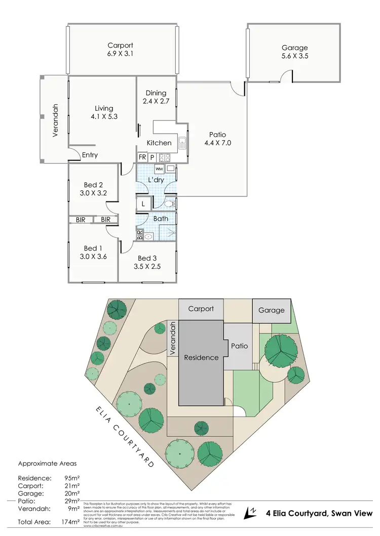 Floorplan of Homely house listing, 4 Elia Courtyard, Swan View WA 6056