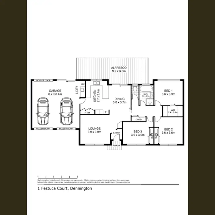 Floorplan of Homely house listing, 1 Festuca Court, Warrnambool VIC 3280