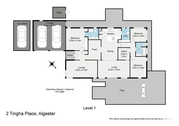 Floorplan of Homely house listing, 2 Tingha Place, Algester QLD 4115