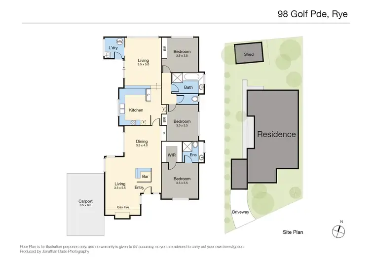 Floorplan of Homely house listing, 98 Golf Parade, Rye VIC 3941