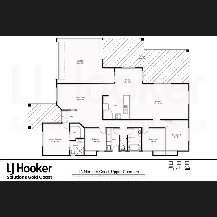 Floorplan of Homely house listing, 13 Norman Court, Upper Coomera QLD 4209