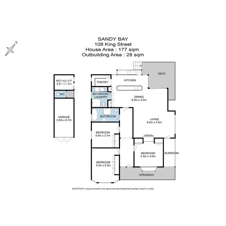 Floorplan of Homely house listing, 108 King Street, Sandy Bay TAS 7005