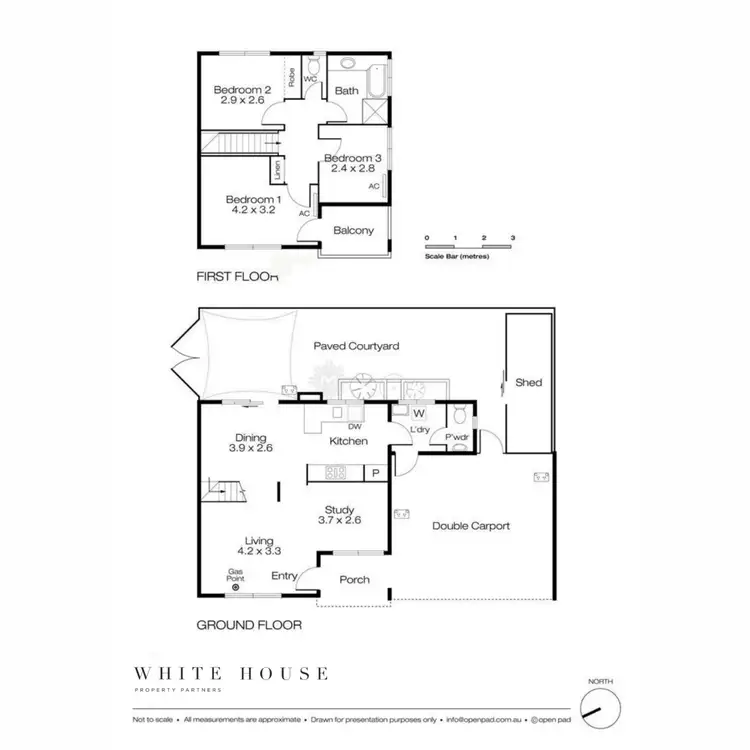 Floorplan of Homely townhouse listing, 1/55 Wray Avenue, Fremantle WA 6160