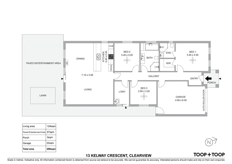 Floorplan of Homely house listing, 13 Kelway Crescent, Clearview SA 5085