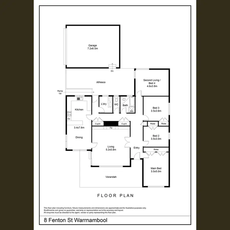 Floorplan of Homely house listing, 8 Fenton Street, Warrnambool VIC 3280