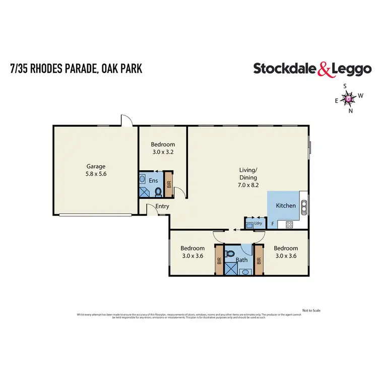 Floorplan of Homely unit listing, 7/35 Rhodes Parade, Oak Park VIC 3046