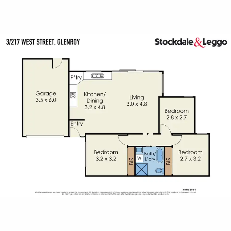 Floorplan of Homely unit listing, 3/217 West Street, Glenroy VIC 3046