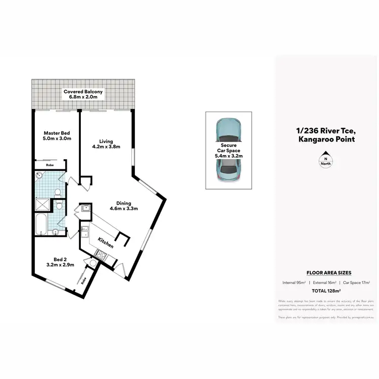 Floorplan of Homely apartment listing, 1/236 River Terrace, Kangaroo Point QLD 4169