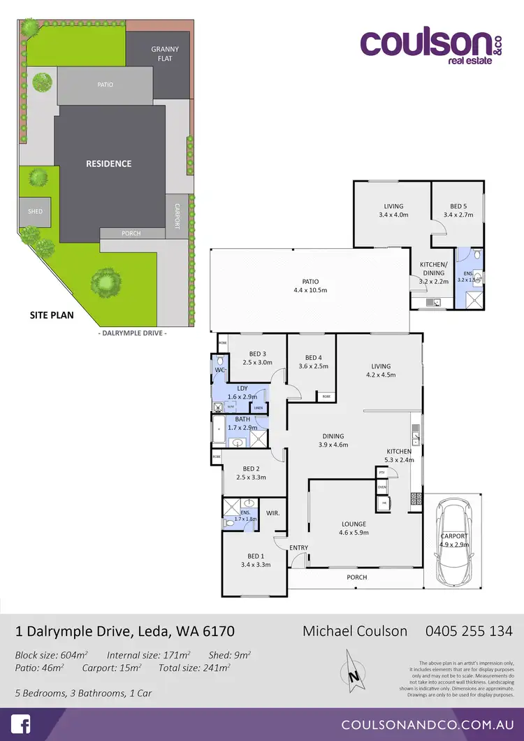 Floorplan of Homely house listing, 1 Dalrymple Drive, Leda WA 6170