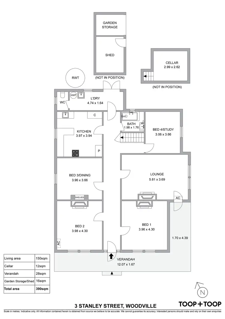 Floorplan of Homely house listing, 3 Stanley Street, Woodville SA 5011
