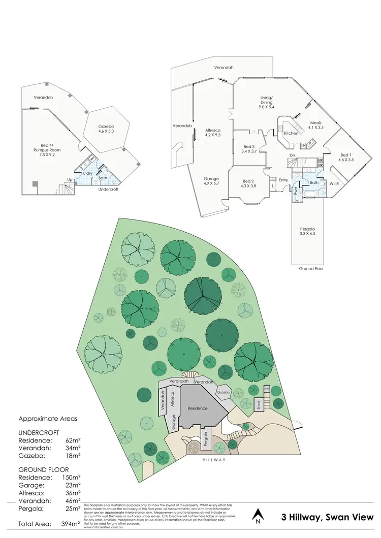 Floorplan of Homely house listing, 3 Hillway, Swan View WA 6056