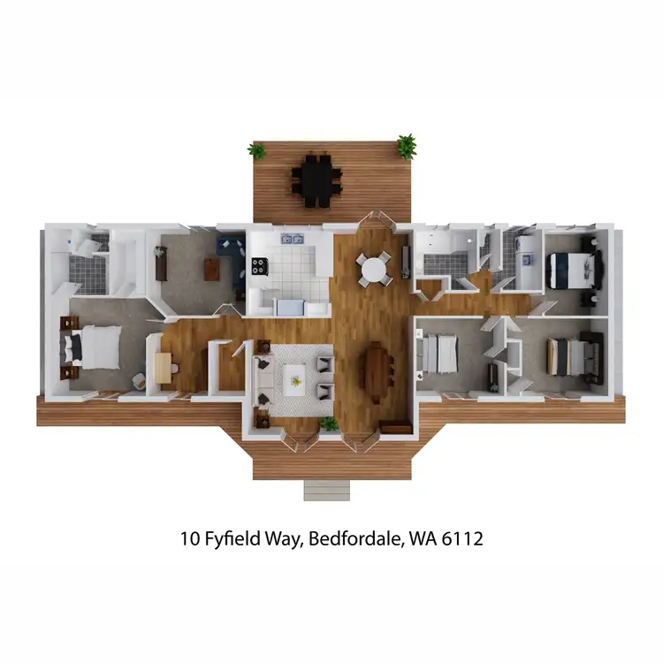 Floorplan of Homely house listing, 10 Fyfield Way, Bedfordale WA 6112