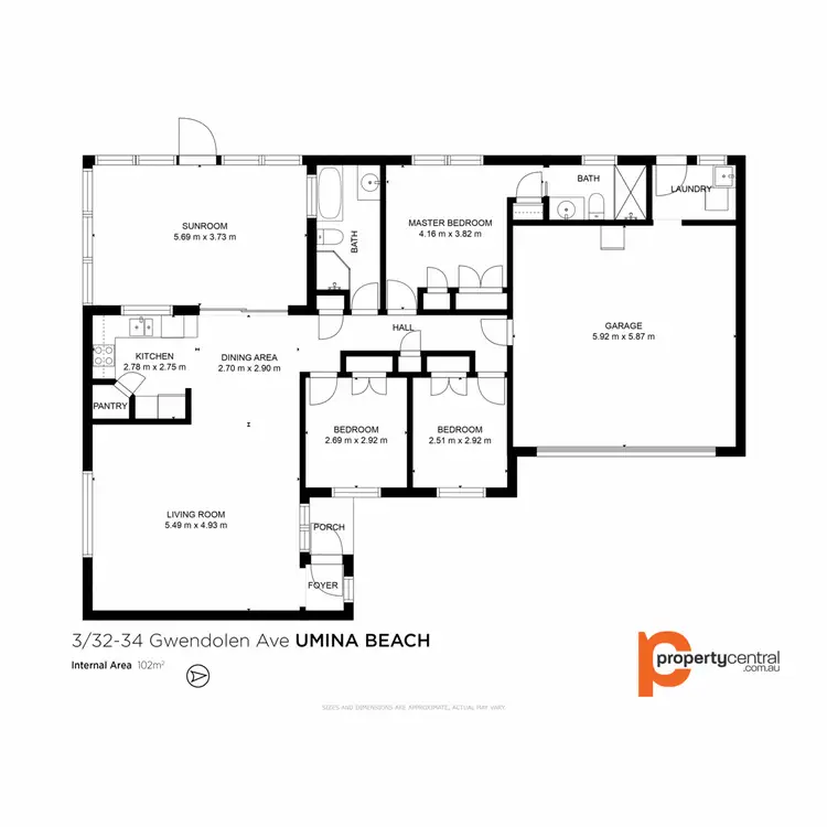 Floorplan of Homely villa listing, 3/32-34 Gwendolen Avenue, Umina Beach NSW 2257