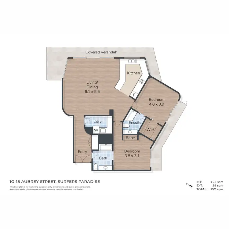 Floorplan of Homely apartment listing, 1G/18 Aubrey Street, Surfers Paradise QLD 4217