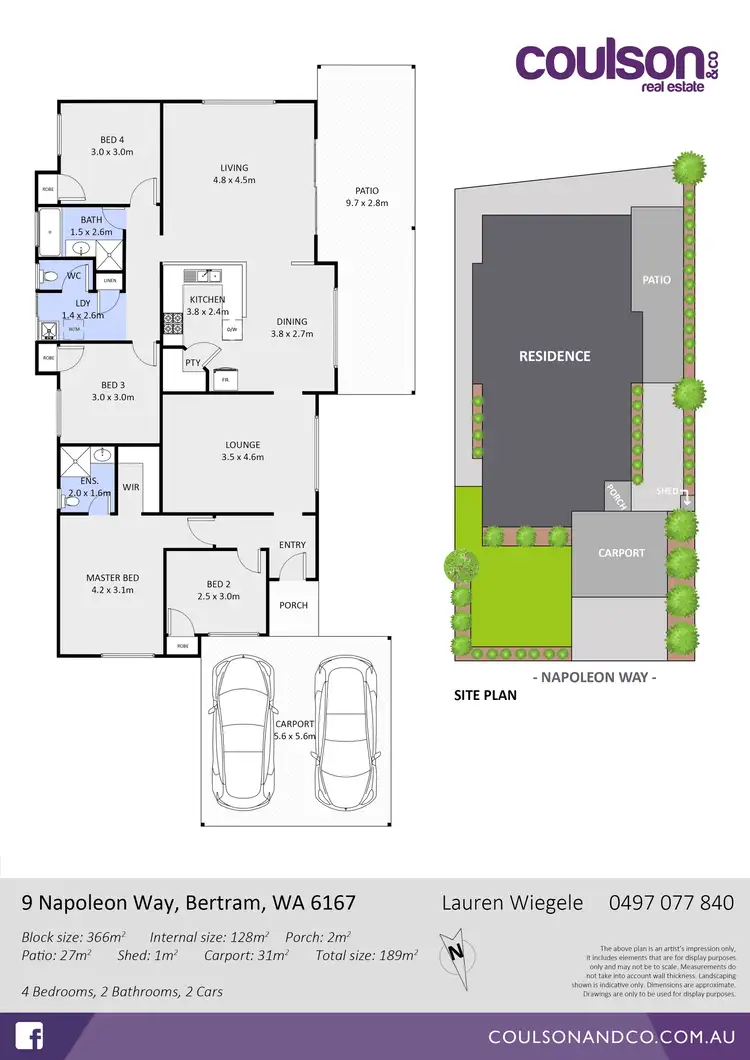 Floorplan of Homely house listing, 12 Napoleon Way, Bertram WA 6167