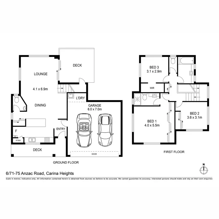 Floorplan of Homely townhouse listing, 6/71 - 75 Anzac Road, Carina Heights QLD 4152