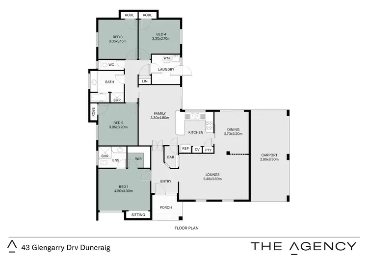 Floorplan of Homely house listing, 43 Glengarry Drive, Duncraig WA 6023
