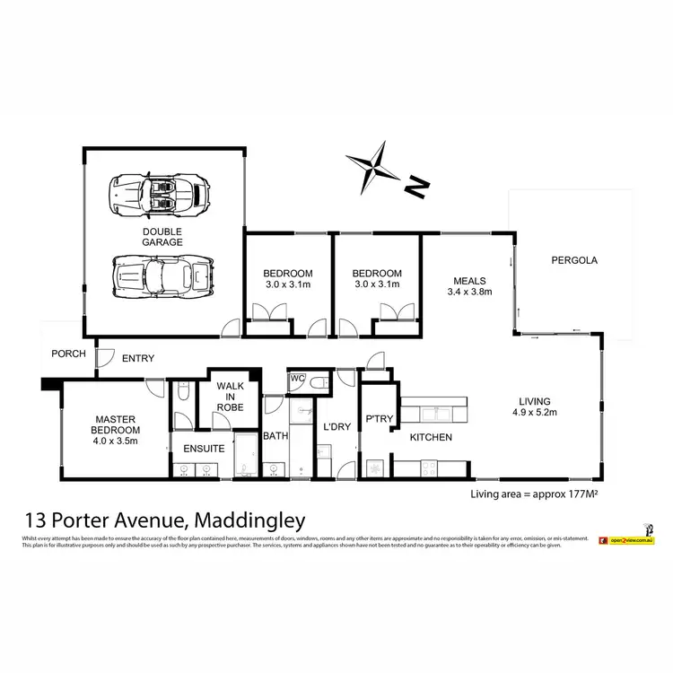 Floorplan of Homely house listing, 13 Porter Avenue, Maddingley VIC 3340