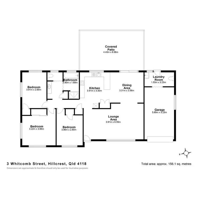 Floorplan of Homely house listing, 3 Whitcomb Street, Hillcrest QLD 4118