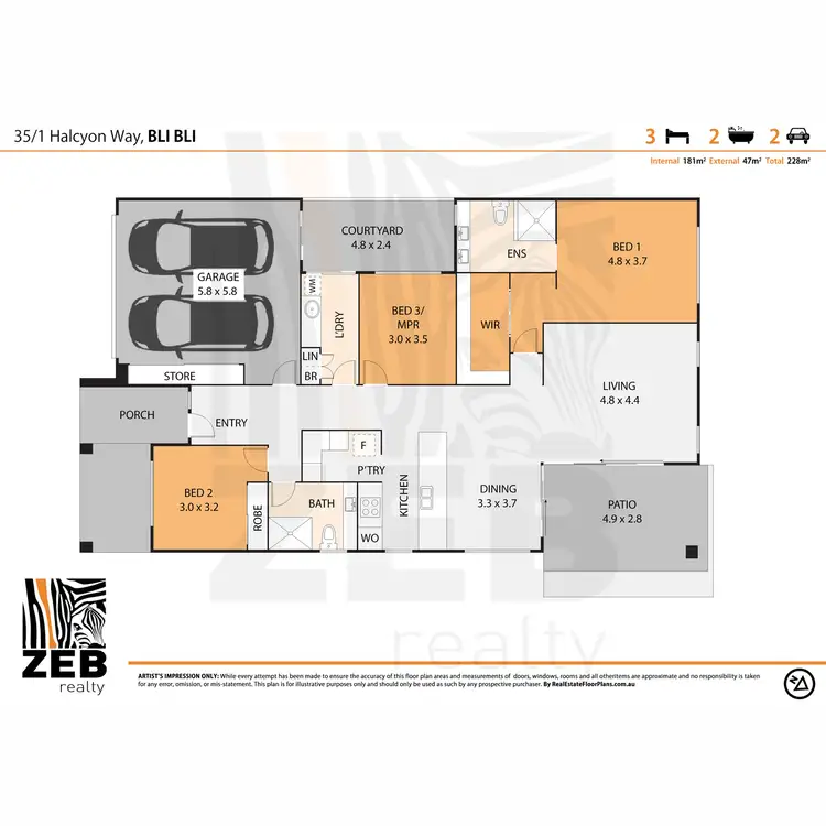 Floorplan of Homely house listing, 35/1 Halcyon Way, Bli Bli QLD 4560