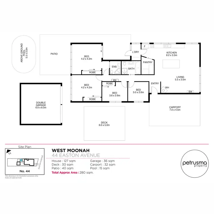 Floorplan of Homely house listing, 44 Easton Avenue, West Moonah TAS 7009