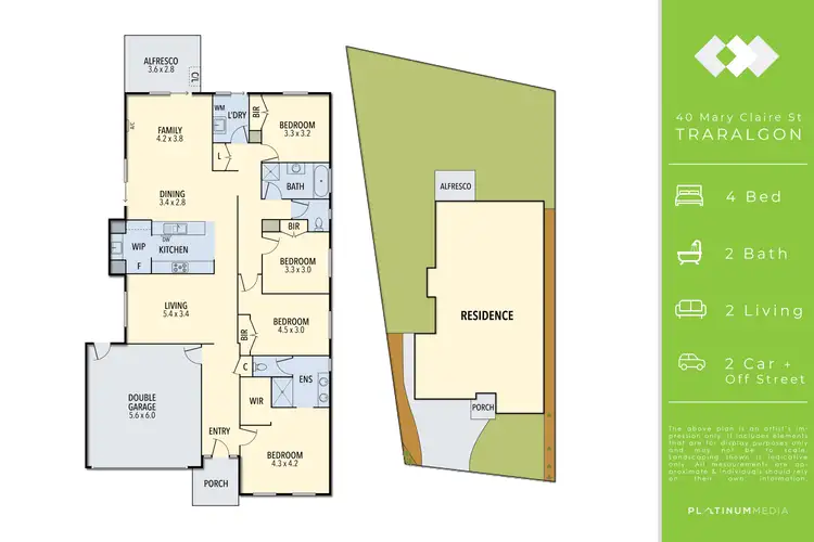 Floorplan of Homely house listing, 40 Mary Claire Street, Traralgon VIC 3844