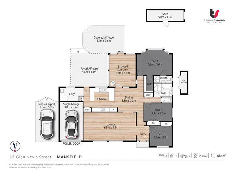 Floorplan of Homely house listing, 15 Glen Nevis Street, Mansfield QLD 4122