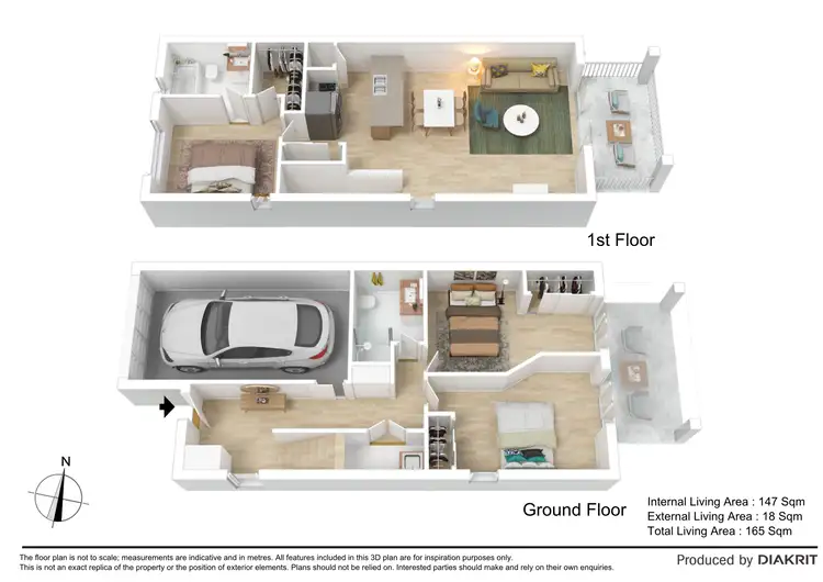 Floorplan of Homely townhouse listing, 21/11-13 Dux Street, Caboolture QLD 4510