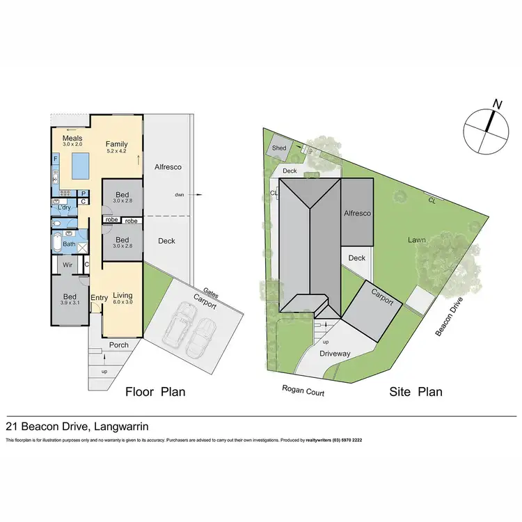 Floorplan of Homely house listing, 21 Beacon Drive, Langwarrin VIC 3910
