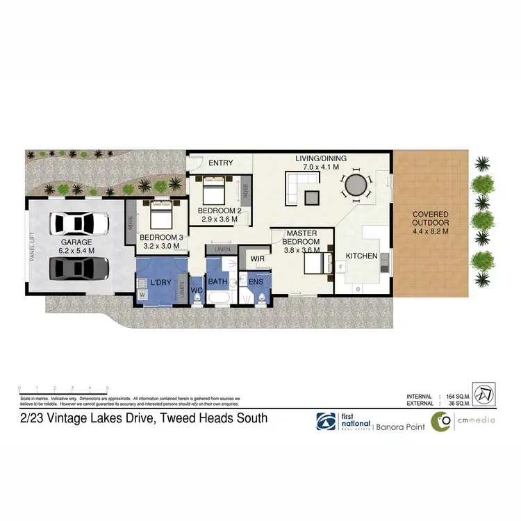Floorplan of Homely semi-detached listing, 2/23 Vintage Lakes Drive, Tweed Heads South NSW 2486