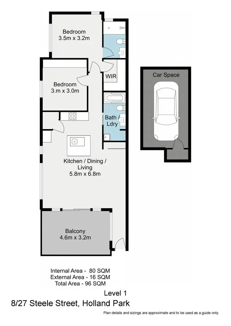 Floorplan of Homely townhouse listing, 8/27 Steele Street, Holland Park QLD 4121