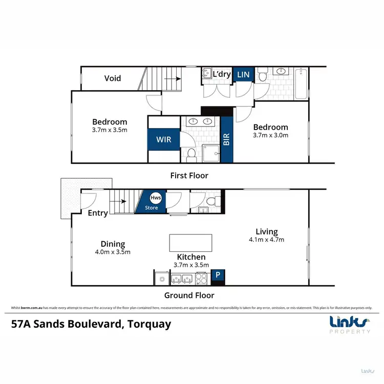 Floorplan of Homely townhouse listing, 57A Sands Boulevard, Torquay VIC 3228