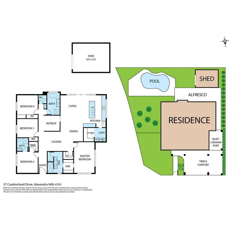 Floorplan of Homely house listing, 37 Cumberland Drive, Alexandra Hills QLD 4161