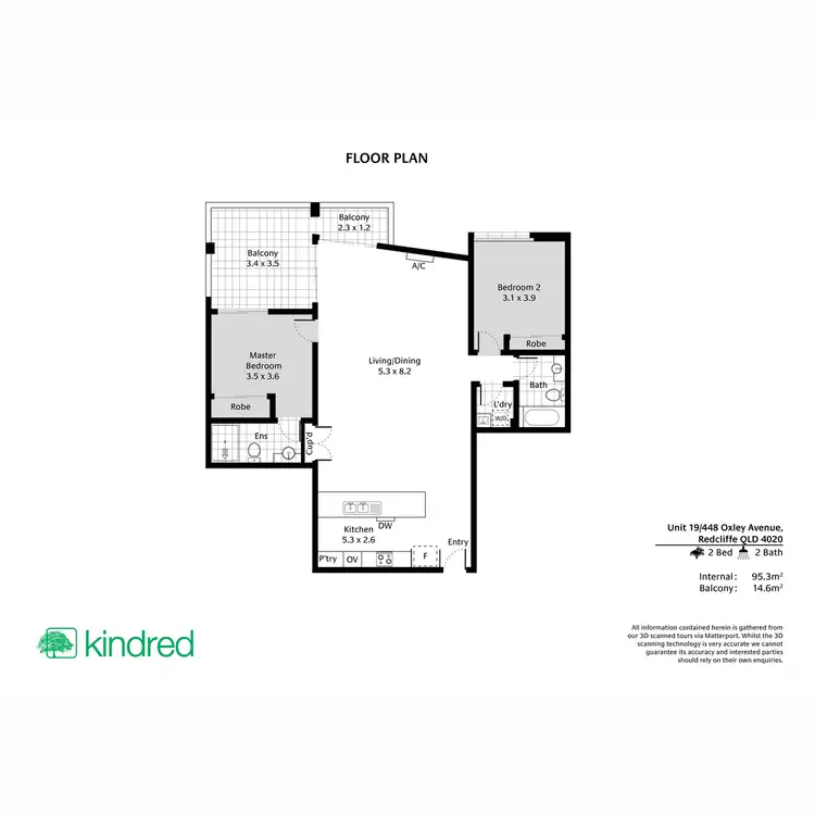 Floorplan of Homely unit listing, 19/448 Oxley Avenue, Redcliffe QLD 4020