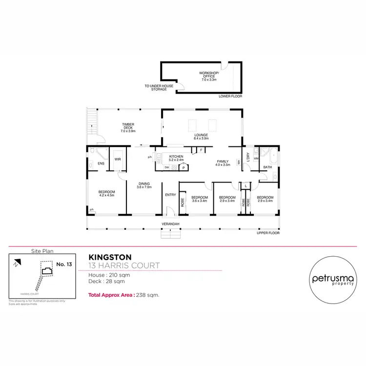 Floorplan of Homely house listing, 13 Harris Court, Kingston TAS 7050