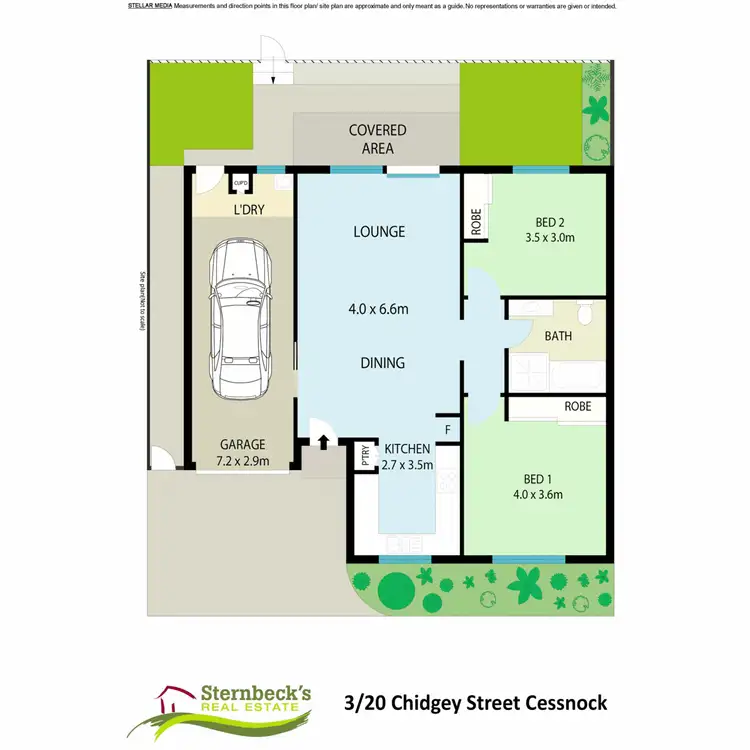 Floorplan of Homely unit listing, 3/20 Chidgey Street, Cessnock NSW 2325