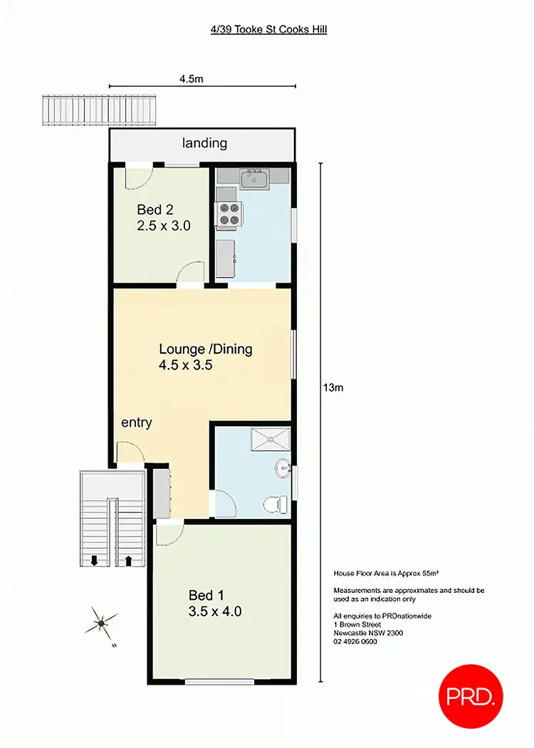 Floorplan of Homely unit listing, 4/39 Tooke Street, Cooks Hill NSW 2300