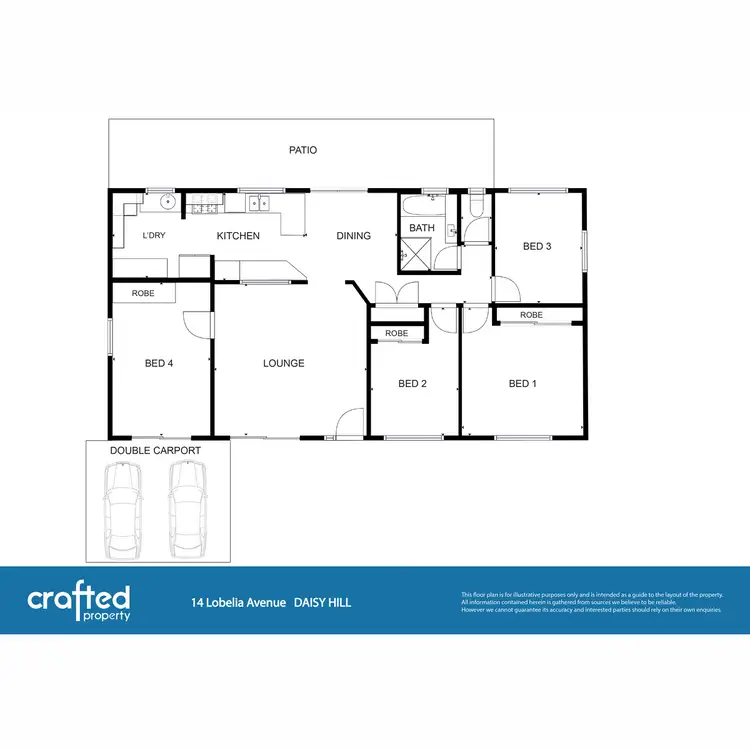 Floorplan of Homely house listing, 14 Lobelia Avenue, Daisy Hill QLD 4127