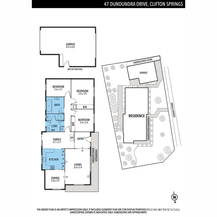 Floorplan of Homely house listing, 47 Dundundra Drive, Clifton Springs VIC 3222